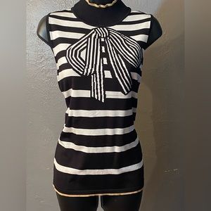 International Concepts Mock Turtle Neck Sleeveless Sweater Top